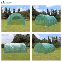VOUNOT 4x3x2m 12mÂ² Polytunnel Greenhouse Gardening Walk In Tent