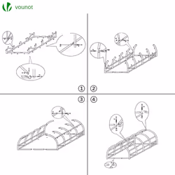 VOUNOT 4x3x2m 12mÂ² Polytunnel Greenhouse Gardening Walk In Tent - Additional view 5