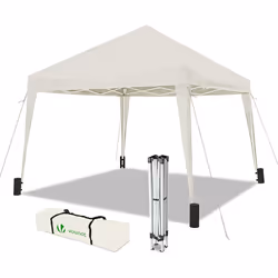 VOUNOT 3x3m Pop Up Gazebo Waterproof Folding Garden Party Tent, Cream