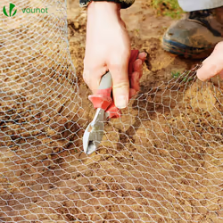 VOUNOT Chicken Wire Mesh, Metal Animal Fence, 13mm Holes, 1m x 25m, Galvanized Silver
