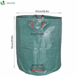 VOUNOT 272L Large Garden Waste Bags with Handles, Green, 6pcs - Additional view 7