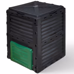 VOUNOT Compost Bin Garden, Plastic Composters Outdoor, Black and Green, 300L