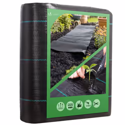 VOUNOT 2x10m Weed Control Fabric, Heavy Duty Landscape Ground Cover Membrane, Black