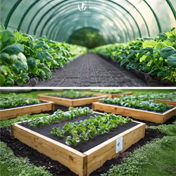 VOUNOT 2x10m Weed Control Fabric, Heavy Duty Landscape Ground Cover Membrane, Black