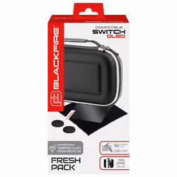 Ardistel BLACKFIRE FRESH PACK Case + Accessories for SWITCH OLED, Pouch case, Nintendo, Black, Nintendo Switch OLED, Zipper,  ...