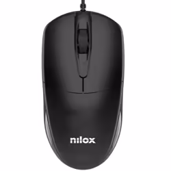 Nilox MOUSB1011, Optical, USB Type-A, 1200 DPI, Black