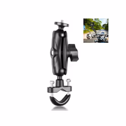 PULUZ Motorcycle Handlebar Fixed Mount U-Bolt Base Holder for GoPro and Other Action Cameras(Black)