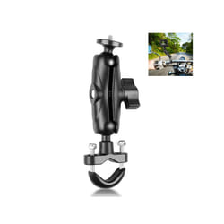 PULUZ Motorcycle Handlebar Fixed Mount U-Bolt Base Holder for GoPro and Other Action Cameras(Black)