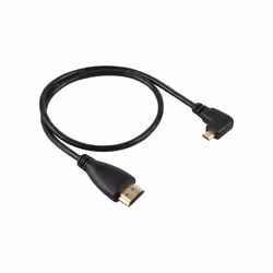 50cm 4K HDMI Male to Micro HDMI Right Angled Male Gold-plated Connector Adapter Cable