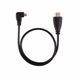 50cm 4K HDMI Male to Micro HDMI Right Angled Male Gold-plated Connector Adapter Cable