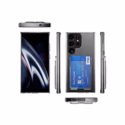 For Samsung Galaxy S24+ 5G Crystal Clear Wallet Air Bag Phone Case(Transparent)