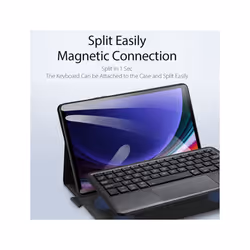 For Samsung Galaxy Tab S9 / S9 FE DUX DUCIS TK Series Wireless Bluetooth Keyboard Tablet Case(Black)
