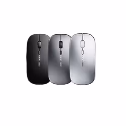 Inphic PM1 Office Mute Wireless Laptop Mouse, Style:Battery Display(Space Silver)