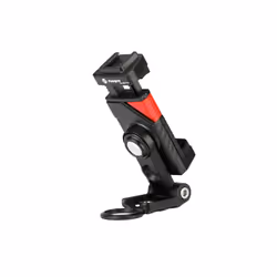 Fotopro SJ-89 Pro Carbon Fiber Texture Horizontal and Vertical Tripod Mount Adapter Phone Clamp Bracket with Cold Shoe (Black)