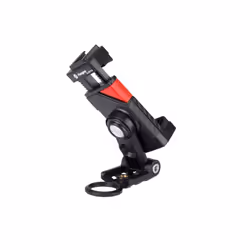 Fotopro SJ-89 Pro Carbon Fiber Texture Horizontal and Vertical Tripod Mount Adapter Phone Clamp Bracket with Cold Shoe (Black)