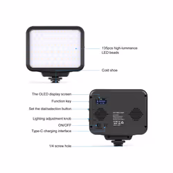 PULUZ Pocket 2500-9900K+RGB Full Color Beauty Fill Light Handheld On-Camera Photography LED Light