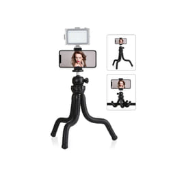 PULUZ Mini Octopus Flexible Tripod with Ball Head, Phone Clamp, Tripod Adapter & Long Screw for SLR Cameras, GoPro, Smartphones (30cm x 5cm)