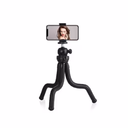 PULUZ Mini Octopus Flexible Tripod with Ball Head, Phone Clamp, Tripod Adapter & Long Screw for SLR Cameras, GoPro, Smartphones (30cm x 5cm)