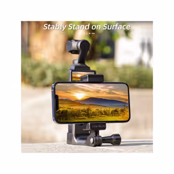 For DJI OSMO Pocket 3 Sunnylife Front Phone Holder Mount Handheld Tripod Expansion Brackets (Black)