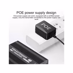 Measy VGA1815 VGA Extender Transmitter and Receiver Converter, POE Single Power Supply, Transmission Distance: 150m(US Plug)