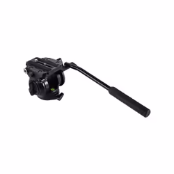 PULUZ Heavy Duty Video Camera Tripod Action Fluid Drag Head with Sliding Plate for DSLR & SLR Cameras, Small Size(Black)