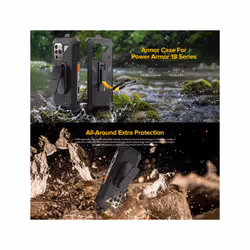 For Ulefone Power Armor 18 Ultra / 18T / 18T Ultra Ulefone Back Clip Phone Case with Carabiner (Black)