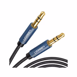 Ugreen AV112 Audio Cable 3.5mm Speaker Line Aux Cable, Length:5m(Blue)