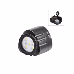PULUZ 40m Underwater LED Fill Light, 1000LM for GoPro HERO12/11/10/9 & Action Cameras (Black)