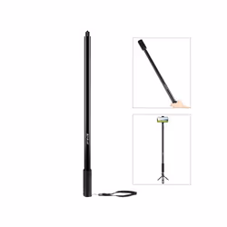 PULUZ 3m Metal Selfie Stick Monopod for Insta360 One RS / X2 / X3 / X4 (Black)