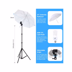 PULUZ LED Light Studio Softbox Photography Kit with Background & Reflective & Tripod Mount & Sandbags(EU Plug)
