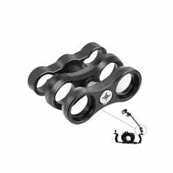 PULUZ Dual Aluminum Alloy Clamp for Underwater Arm System