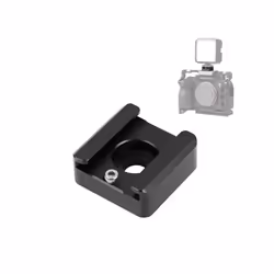 PULUZ Expand Cold Shoe Mount Adapter Microphone Flash Light Aluminum Alloy Holder Bracket (Black)