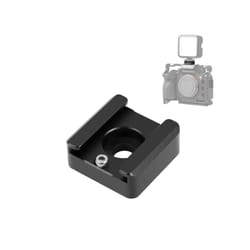 PULUZ Expand Cold Shoe Mount Adapter Microphone Flash Light Aluminum Alloy Holder Bracket (Black)
