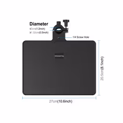 PULUZ Upgrade Version Live Tripod Sound Card Tray, Size: 27 x 20.6cm (Black)