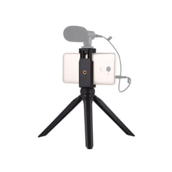 PULUZ Pocket Mini Plastic Tripod Mount with Phone Clamp for Smartphones(Black)