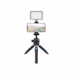 PULUZ Mini VLOG Live Stabilizer Stand Tripod with Phone Clamp for Smartphones (Blue)