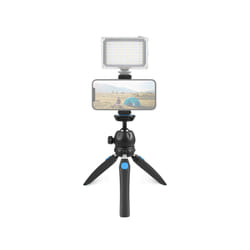PULUZ Mini VLOG Live Stabilizer Stand Tripod with Phone Clamp for Smartphones (Blue)