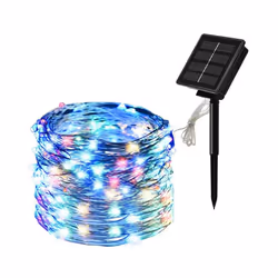 Solar Outdoor Garden Light with 500 LEDs Copper Wire 50M Multi-colour IP44 Waterproof