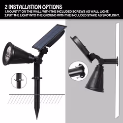 0.5W Solar LED Outdoor Garden Spotlight with Light Sensor IP44, RGB