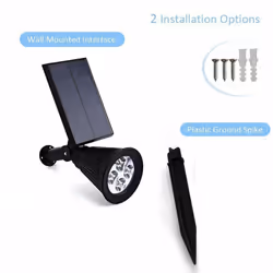 0.5W Solar LED Outdoor Garden Spotlight with Light Sensor IP44, RGB