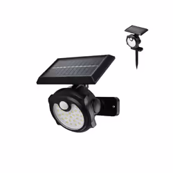 3.7W LED Solar Wall Lamp Outdoor Garden Spike Floodlight PIR Sensor, 6500K, IP44