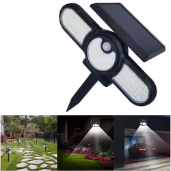5W LED Solar Wall Lamp Outdoor garden Floodlight PIR Sensor, 6500K