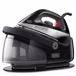 Black & Decker BXSS2200E, Dry & Steam iron, 120 g/min, Black, 120 g/min, 1.5 L, Detachable
