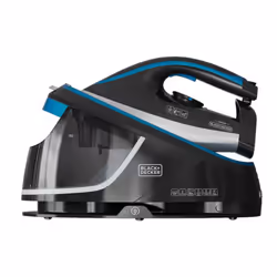 Black & Decker BXSS2401E, 2400 W, Ceramic soleplate, 5 bar, 1.5 L, 200 g/min, Black, Blue, White