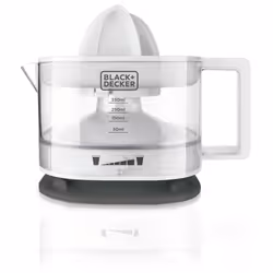 Black & Decker BXCJ25E, Centrifugal juicer, Grey, Transparent, White, 0.35 L, Plastic, 25 W