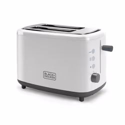 Black & Decker BXTO820E, 2 slice(s), White, Plastic, Buttons, Level, Rotary, 820 W, 220 - 240 V