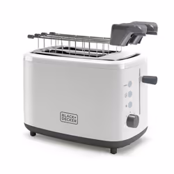 Black & Decker BXTOA820E, 2 slice(s), White, Plastic, Level, Rotary, 820 W, 220 - 240 V