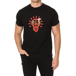 Camiseta Manga Corta Y Cuello Redondo Peace Bulb Para Hombre - black, M