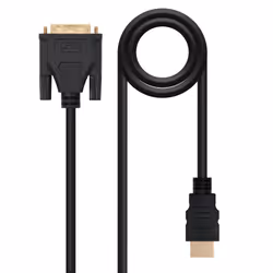 Nanocable 10.15.0502, 1.8 m, DVI, HDMI, Male, Male, Gold