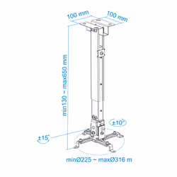 TooQ PJ2012T-B project mount Ceiling Black - Additional view 7